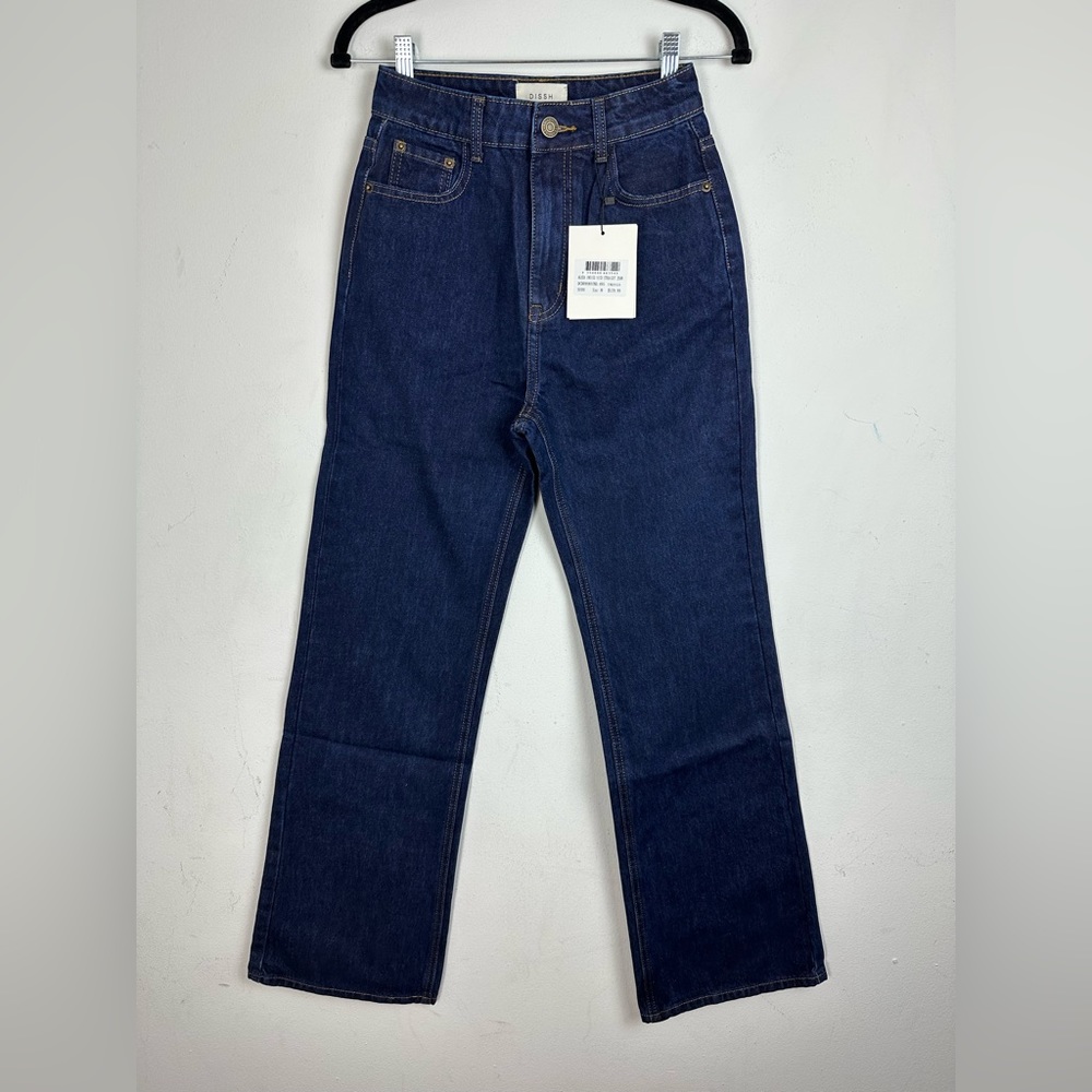 NWT Dissh Women’s Alexa Indigo High Straight Jeans Size 8 $130